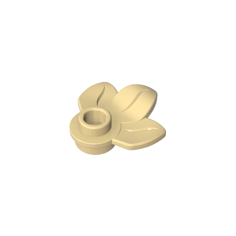 Plant, Plate 1 x 1 Round with 3 Leaves