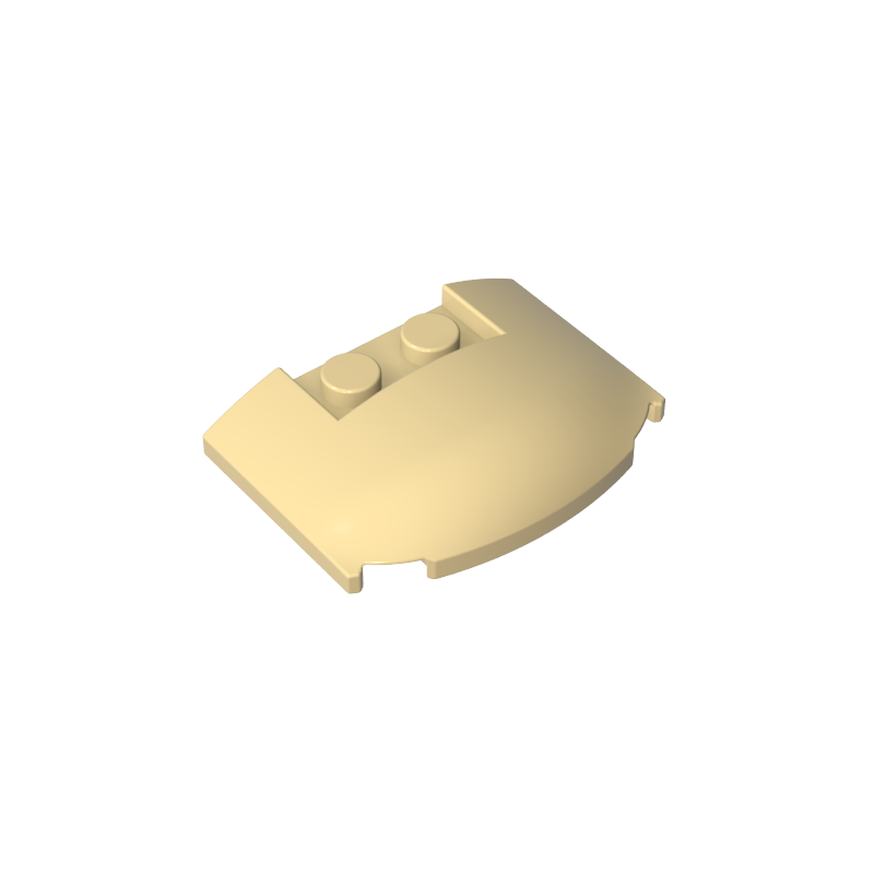 Slope Curved 3 x 4 x 2/3 Triple Curved with 2 Sunk Studs