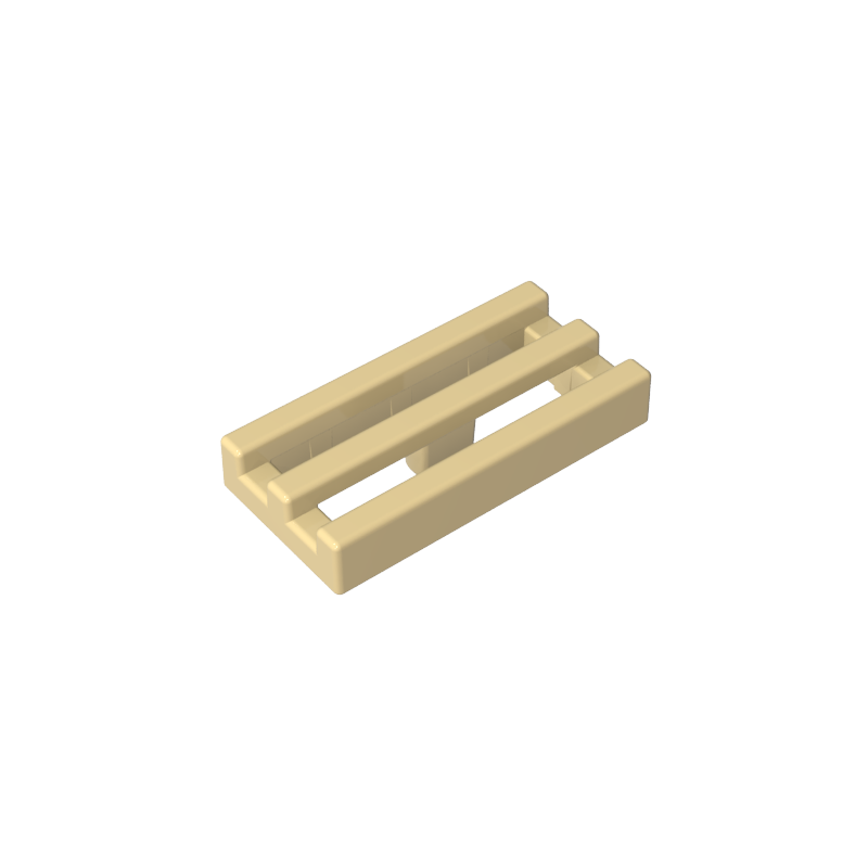 Tile Special 1 x 2 Grille with Bottom Groove