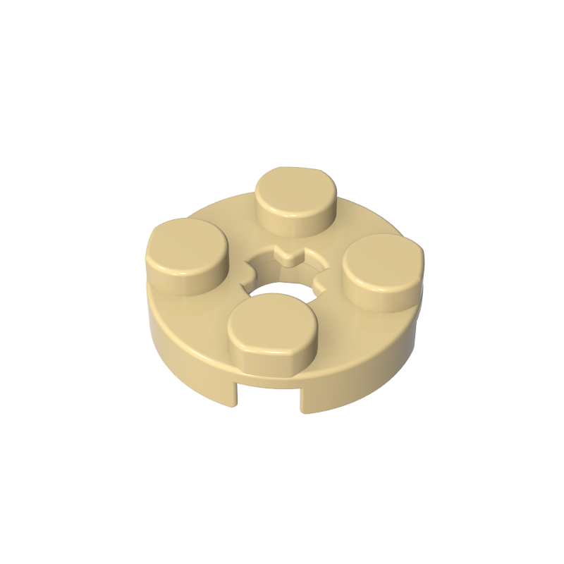 Plate Round 2 x 2 with Axle Hole Type 1 (+ Opening)