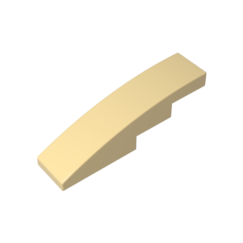 Slope Curved 4 x 1 No Studs [Stud Holder with Symmetric Ridges]