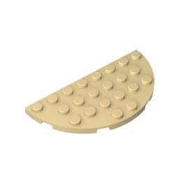 Plate Round Half 4 x 8
