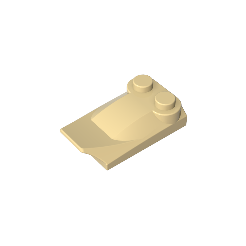 Wedge Curved 2 x 3 x 2/3 Two Studs, Wing End - Color ID 31