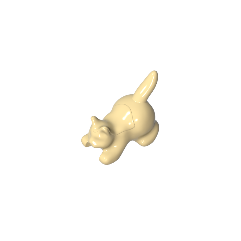Animal, Cat, Kitten Crouching [Plain] - Color ID 31