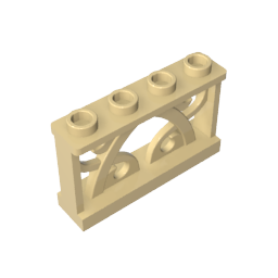 Fence Ornamented 1 x 4 x 2 with 4 Studs - Color ID 31