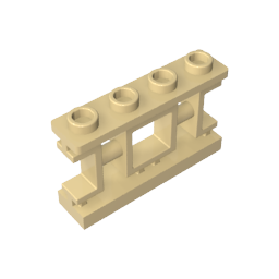 Fence 1 x 4 x 2 Ornamental Asian Lattice with 4 Studs - Color ID 31