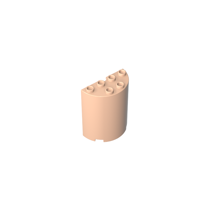 Cylinder Half 2 x 4 x 4