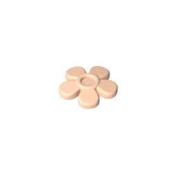Headwear Accessory Flower with 5 Smooth Petals and Pin