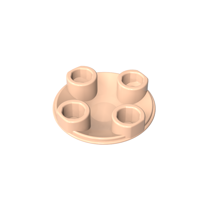 Plate Round 2 x 2 with Rounded Bottom [Boat Stud]