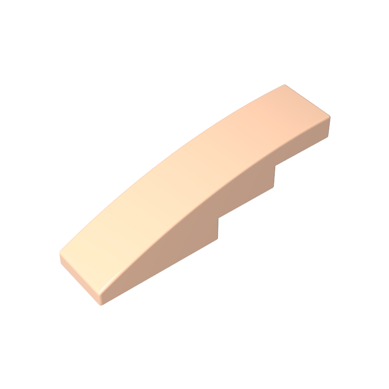 Slope Curved 4 x 1 No Studs [Stud Holder with Symmetric Ridges]