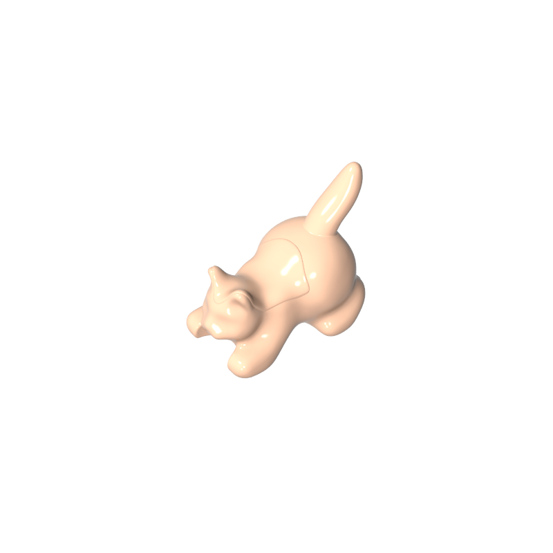 Animal, Cat, Kitten Crouching [Plain] - Color ID 32