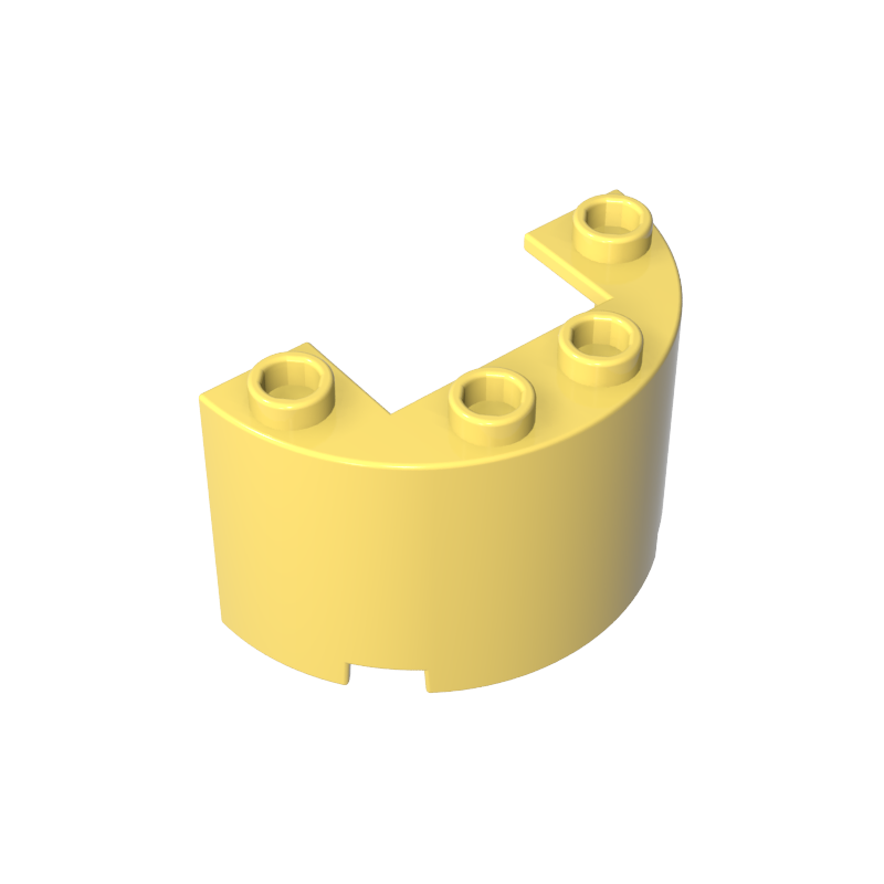 Cylinder Half 2 x 4 x 2 with 1 x 2 Cutout