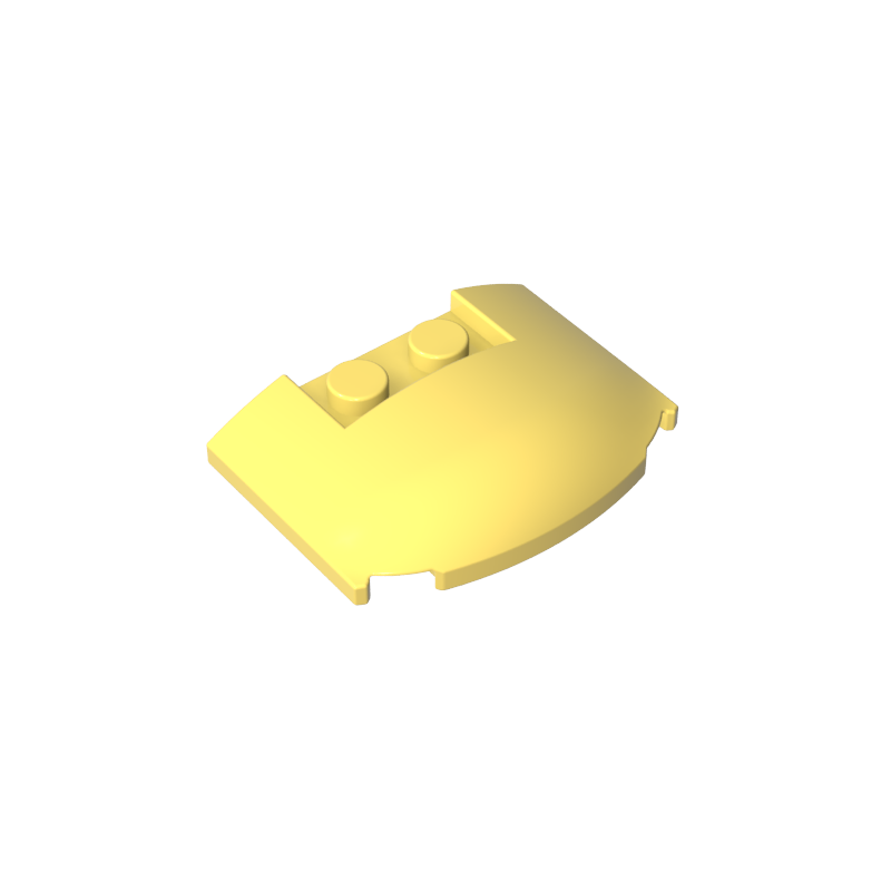 Slope Curved 3 x 4 x 2/3 Triple Curved with 2 Sunk Studs