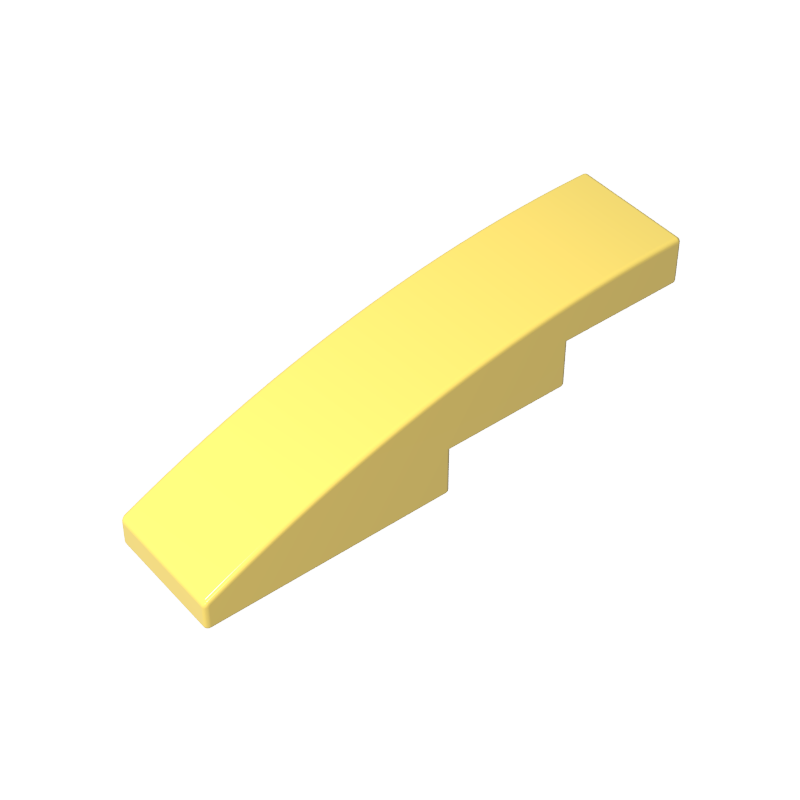 Slope Curved 4 x 1 No Studs [Stud Holder with Symmetric Ridges]