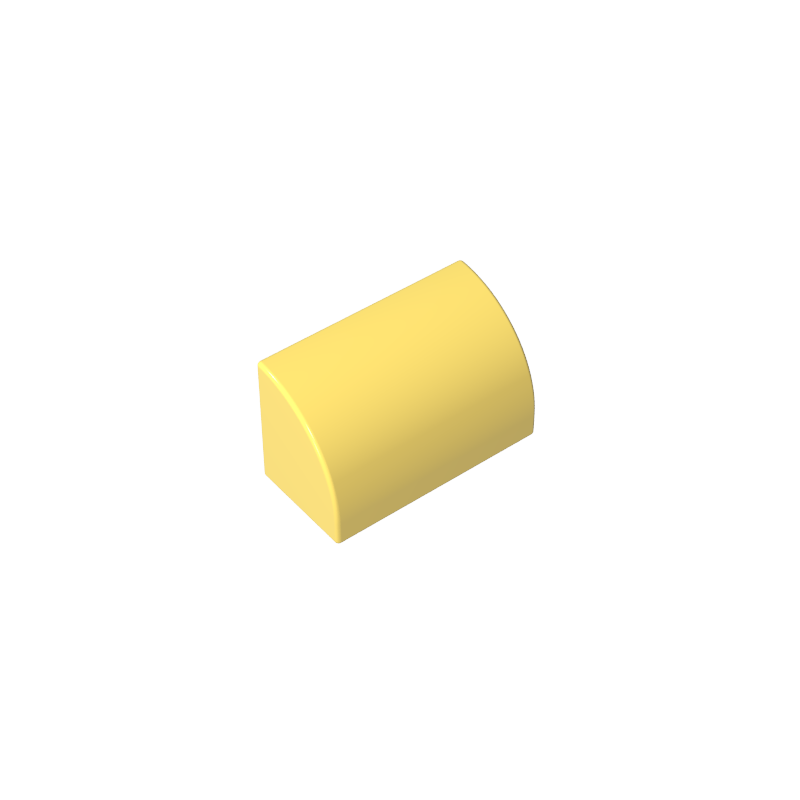 Brick Curved 1 x 2 x 1 No Studs - Color ID 33
