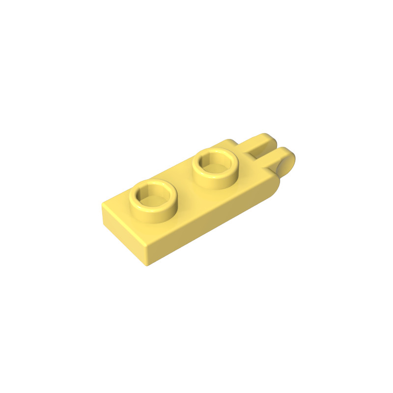 Hinge Plate 1 x 2 with 2 Fingers and Hollow Studs - Color ID 33