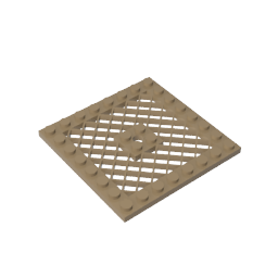 Plate Special 8 x 8 with Grille [Hole in Center]