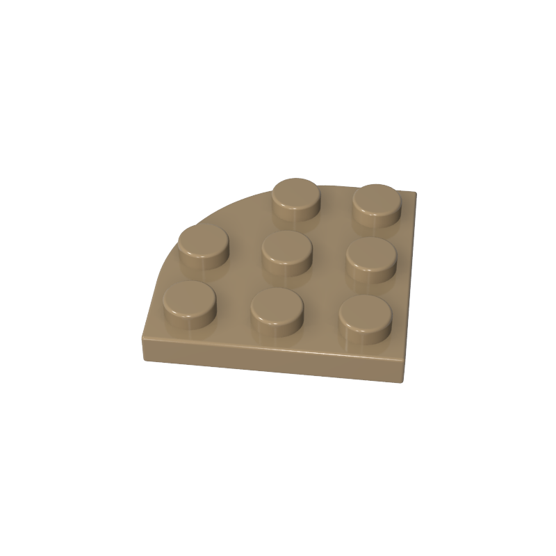 Plate Round Corner 3 x 3