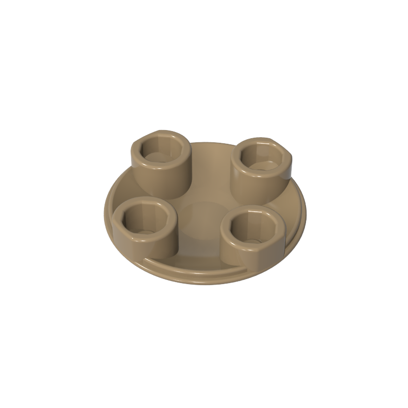 Plate Round 2 x 2 with Rounded Bottom [Boat Stud]