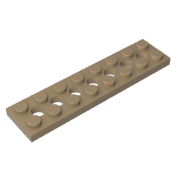 Technic Plate 2 x 8 [7 Holes]