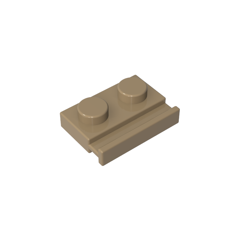 Plate Special 1 x 2 with Door Rail