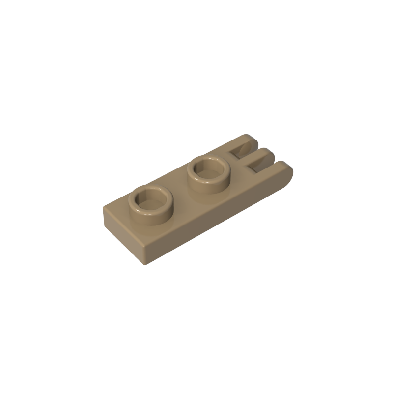 Hinge Plate 1 x 2 with 3 Fingers and Hollow Studs - Color ID 34
