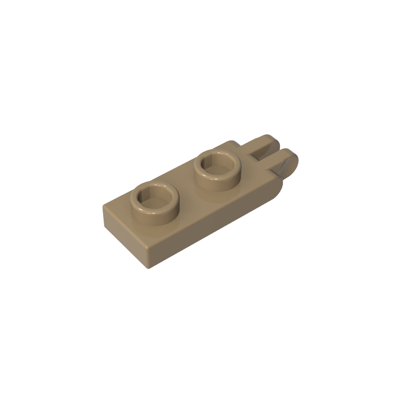 Hinge Plate 1 x 2 with 2 Fingers and Hollow Studs - Color ID 34