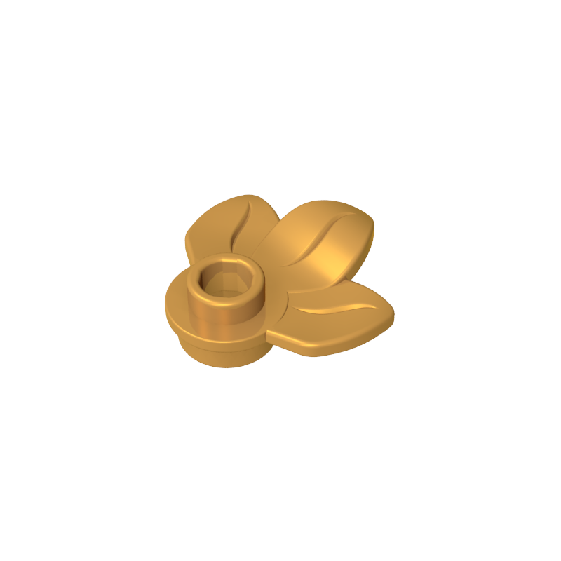 Plant, Plate 1 x 1 Round with 3 Leaves