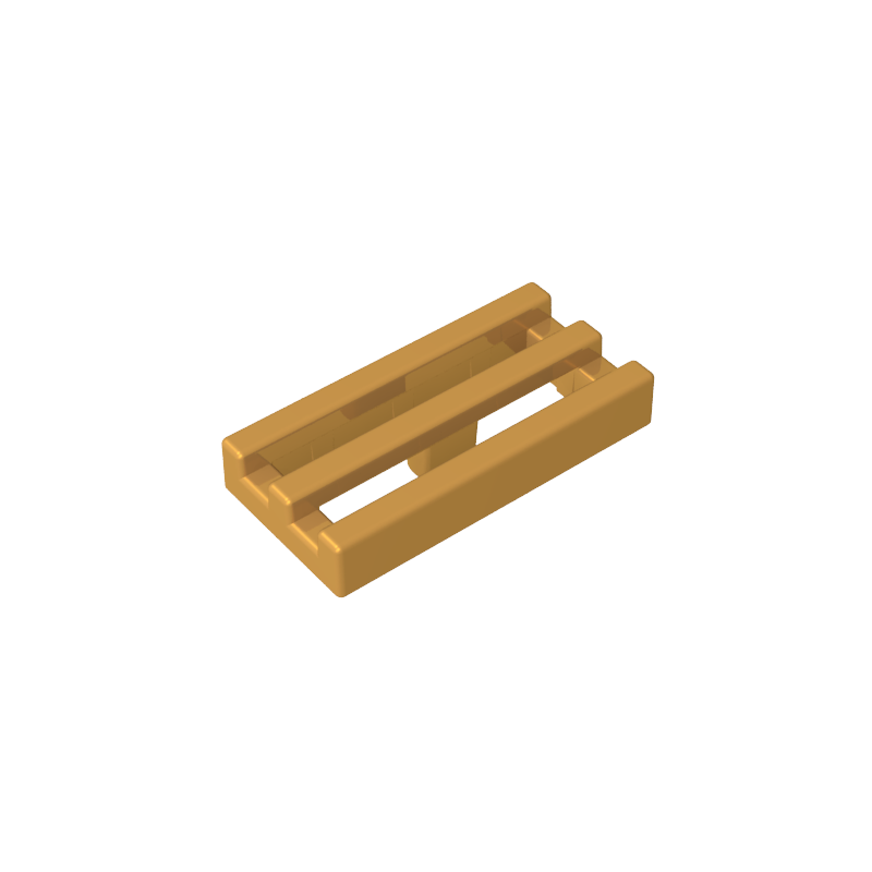 Tile Special 1 x 2 Grille with Bottom Groove