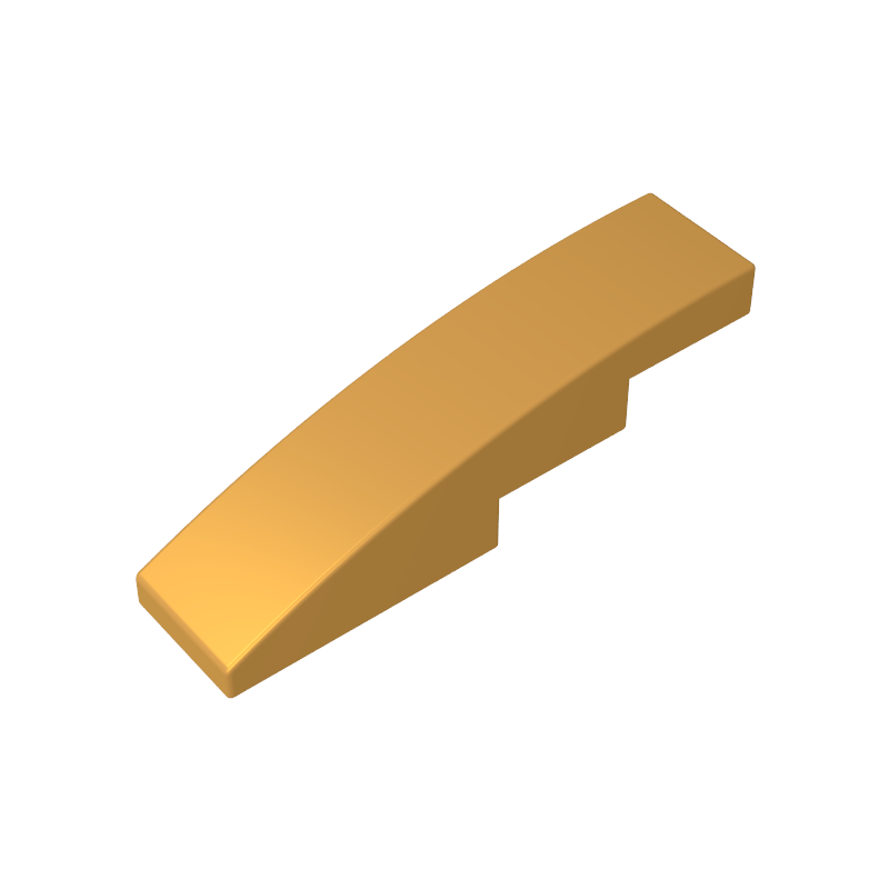 Slope Curved 4 x 1 No Studs [Stud Holder with Symmetric Ridges]