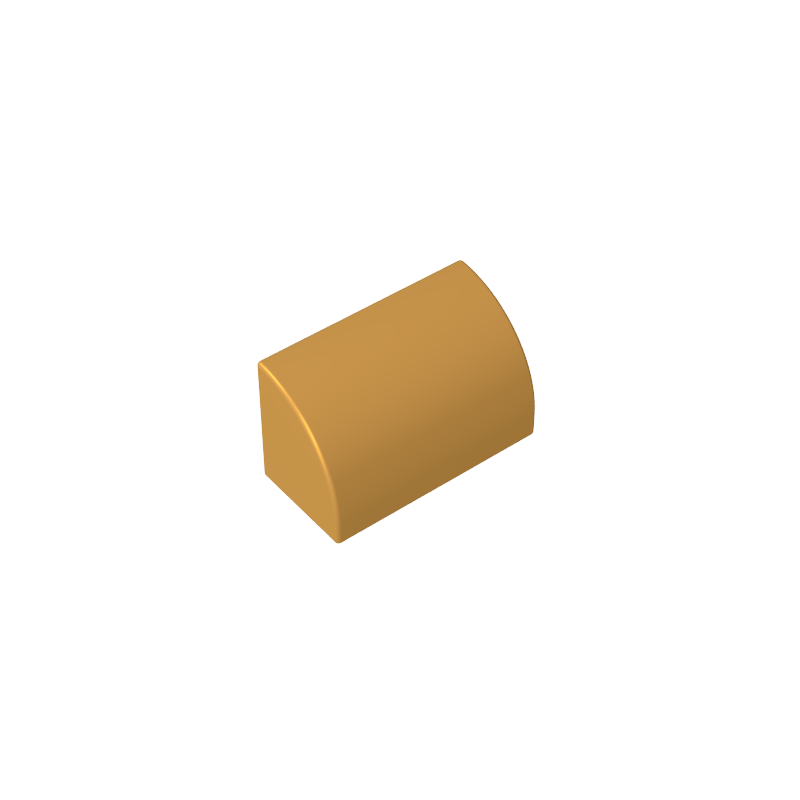 Brick Curved 1 x 2 x 1 No Studs - Color ID 35