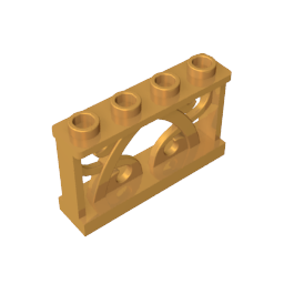 Fence Ornamented 1 x 4 x 2 with 4 Studs - Color ID 35