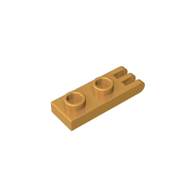 Hinge Plate 1 x 2 with 3 Fingers and Hollow Studs - Color ID 35
