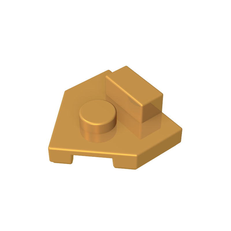 Plate Special 2 x 2 Wedge, Center Stud, 1 x 1/2 Raised Tab