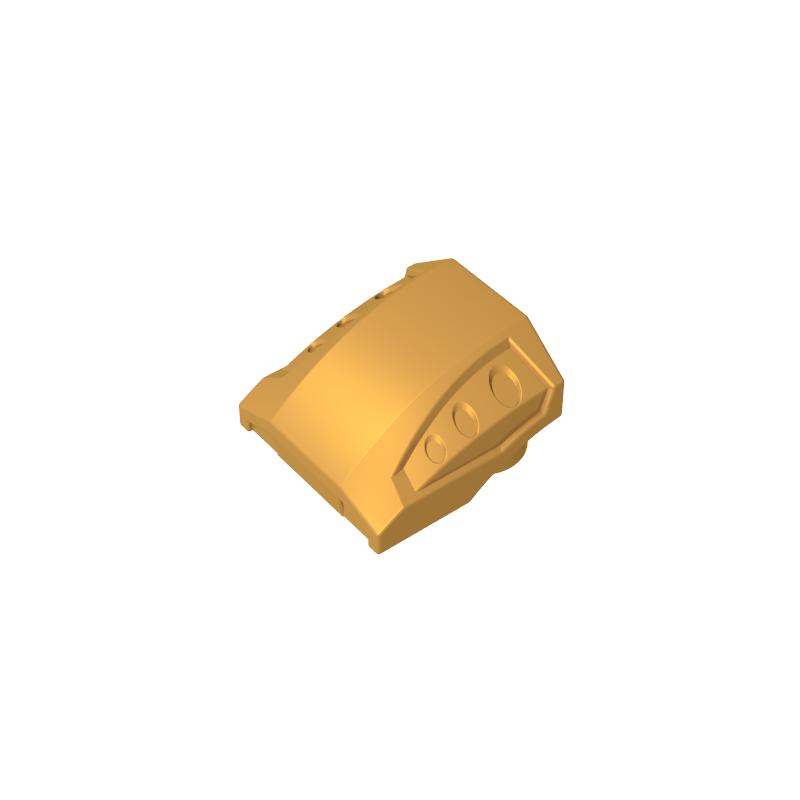 Slope Curved 2 x 2 No Studs - 3 Recessed Side Ports - Color ID 35