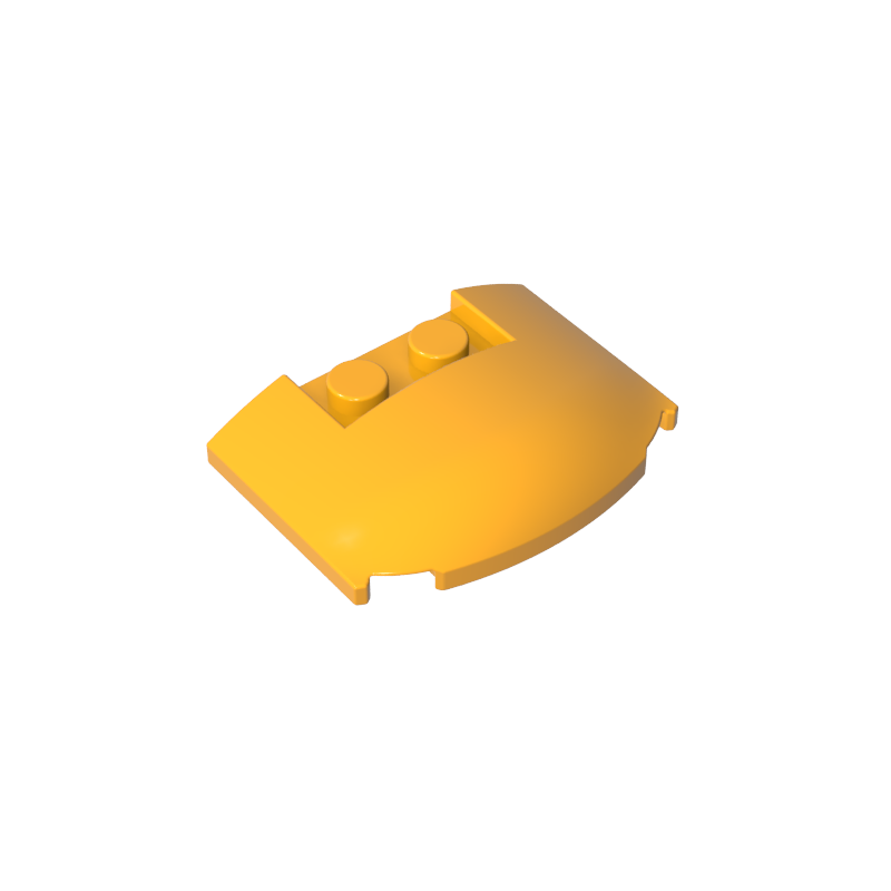 Slope Curved 3 x 4 x 2/3 Triple Curved with 2 Sunk Studs