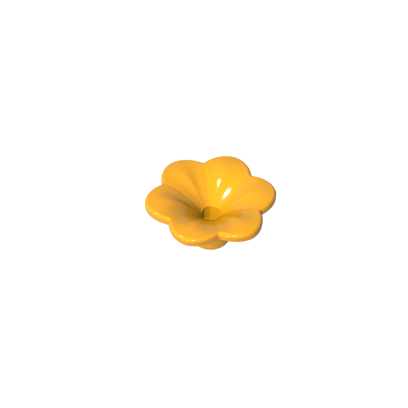 Plant, Outdoor Accessory Kit, Flower with 6 Rounded Petals and Pin
