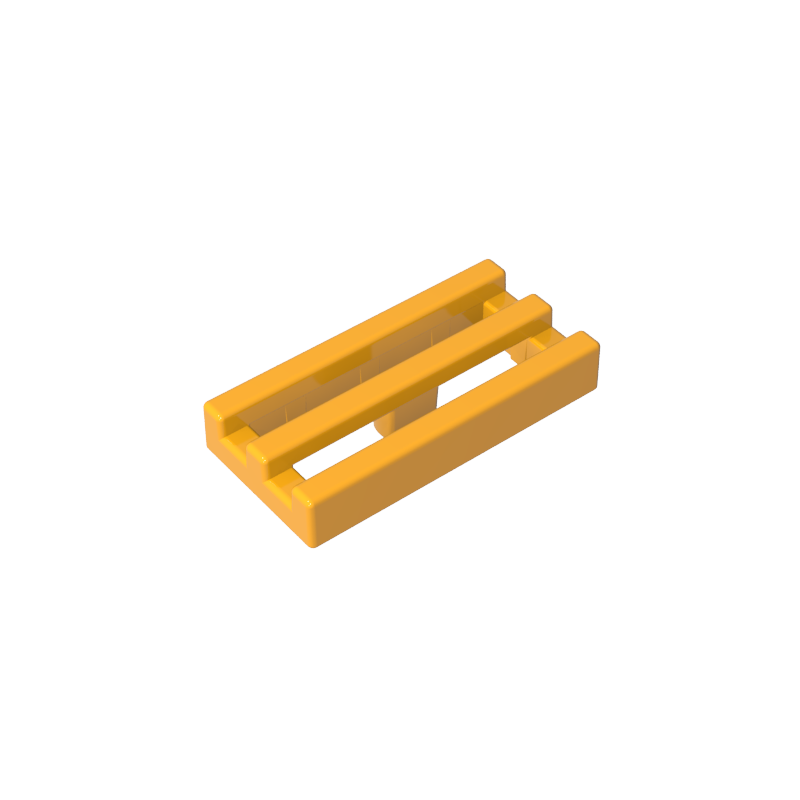 Tile Special 1 x 2 Grille with Bottom Groove