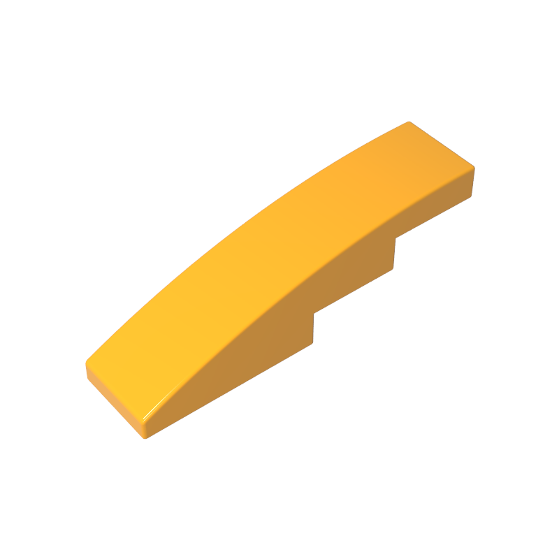 Slope Curved 4 x 1 No Studs [Stud Holder with Symmetric Ridges]