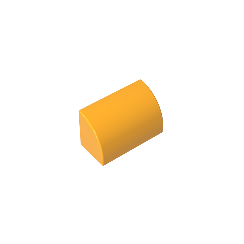 Brick Curved 1 x 2 x 1 No Studs - Color ID 36