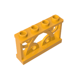 Fence Ornamented 1 x 4 x 2 with 4 Studs - Color ID 36