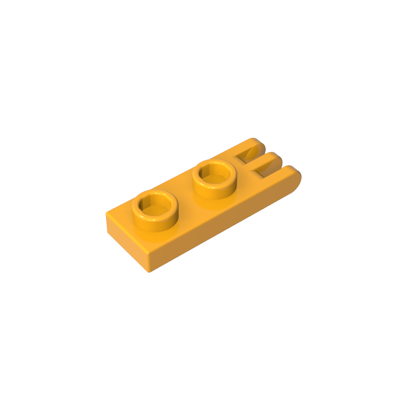 Hinge Plate 1 x 2 with 3 Fingers and Hollow Studs - Color ID 36