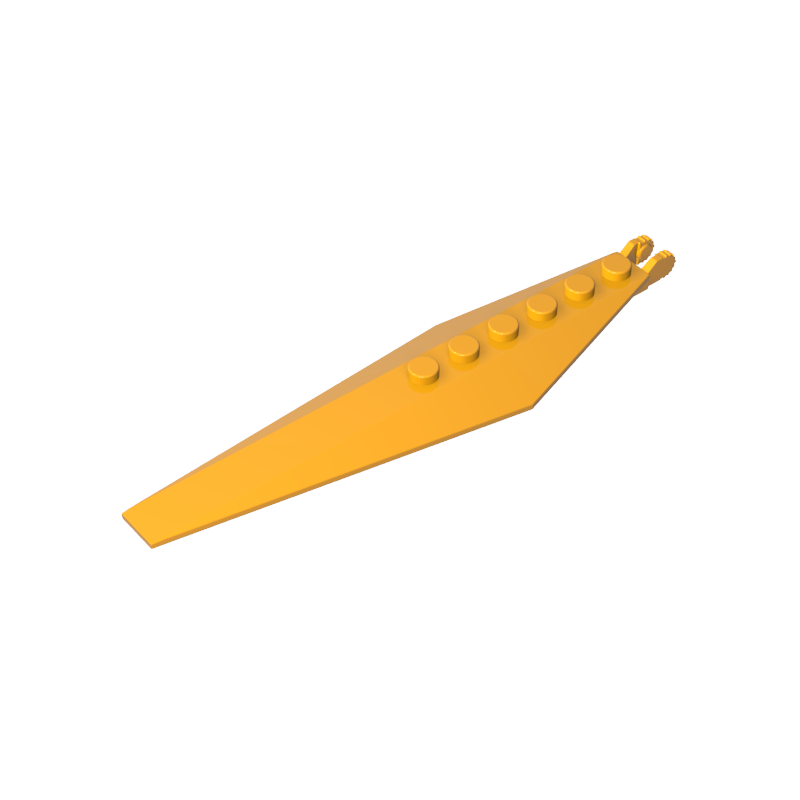 Hinge Plate 1 x 12 with Angled Side Extensions and Tapered Ends - Color ID 36