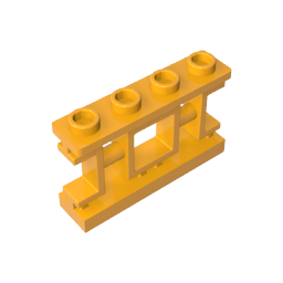 Fence 1 x 4 x 2 Ornamental Asian Lattice Square with 4 Studs