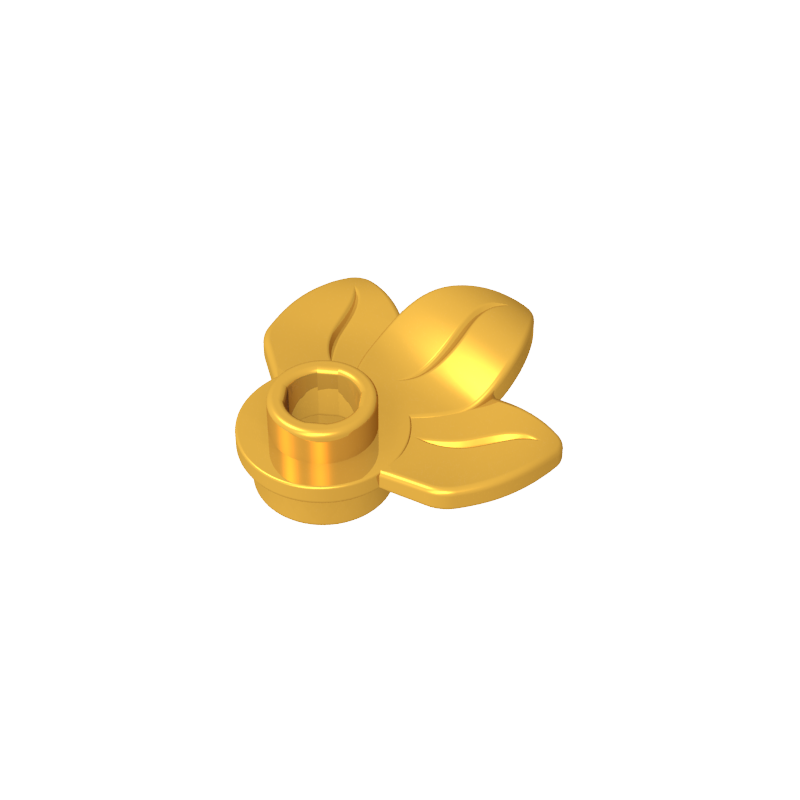 Plant, Plate 1 x 1 Round with 3 Leaves