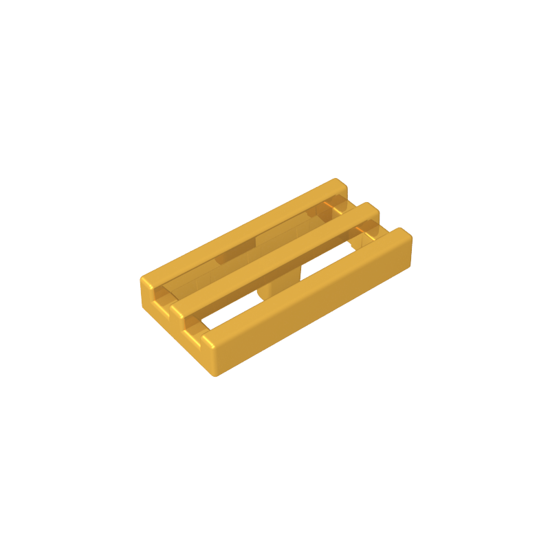 Tile Special 1 x 2 Grille with Bottom Groove