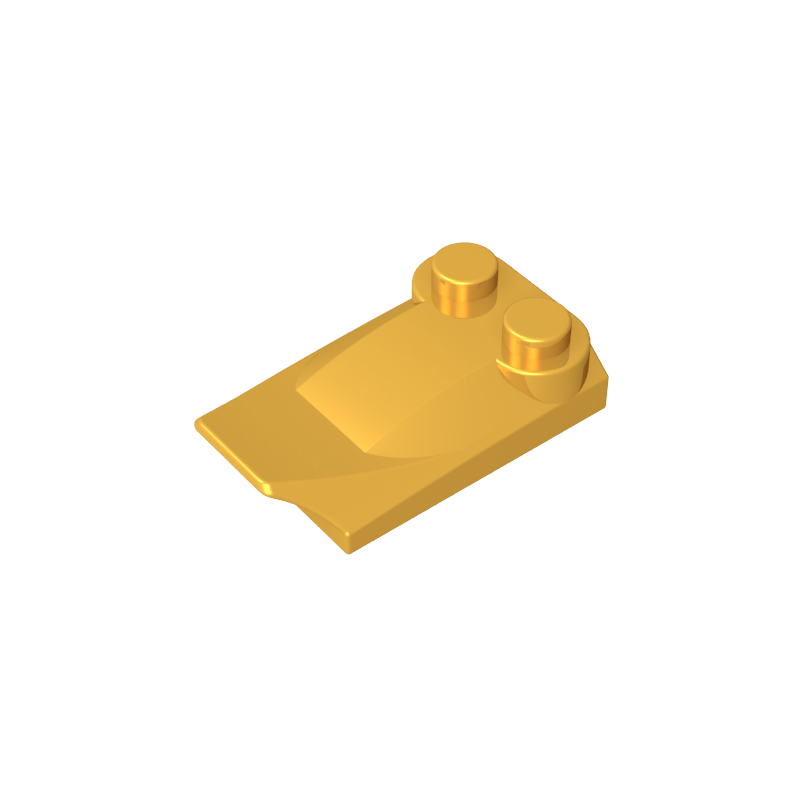 Wedge Curved 2 x 3 x 2/3 Two Studs, Wing End - Color ID 37