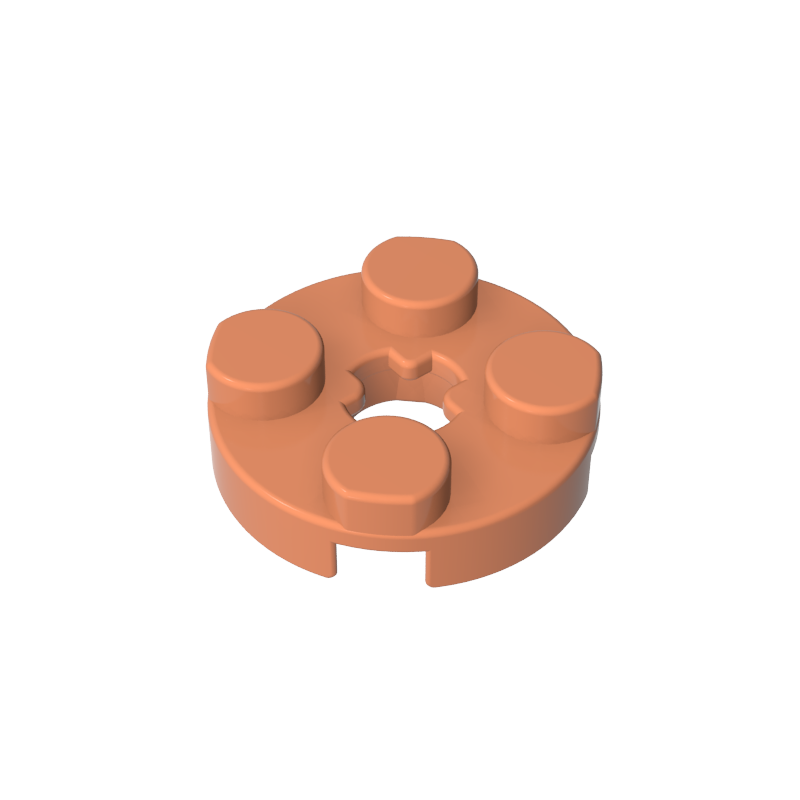 Plate Round 2 x 2 with Axle Hole Type 1 (+ Opening)