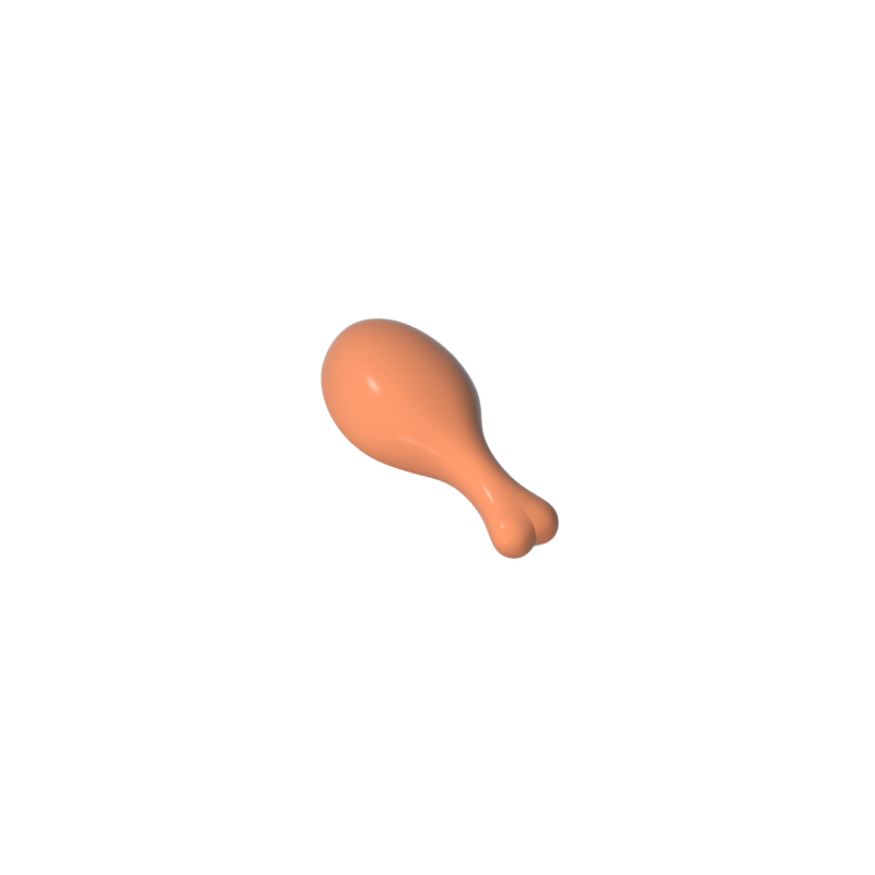Food Turkey Drumstick [Short] - 20 mm Opening - Color ID 38