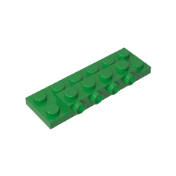 Plate Special 2 x 6 x 2/3 with 4 Studs on Side, 1 Support Wall on Bottom